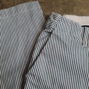 GAP Light Pink and Navy Striped Girlfriend Chinos